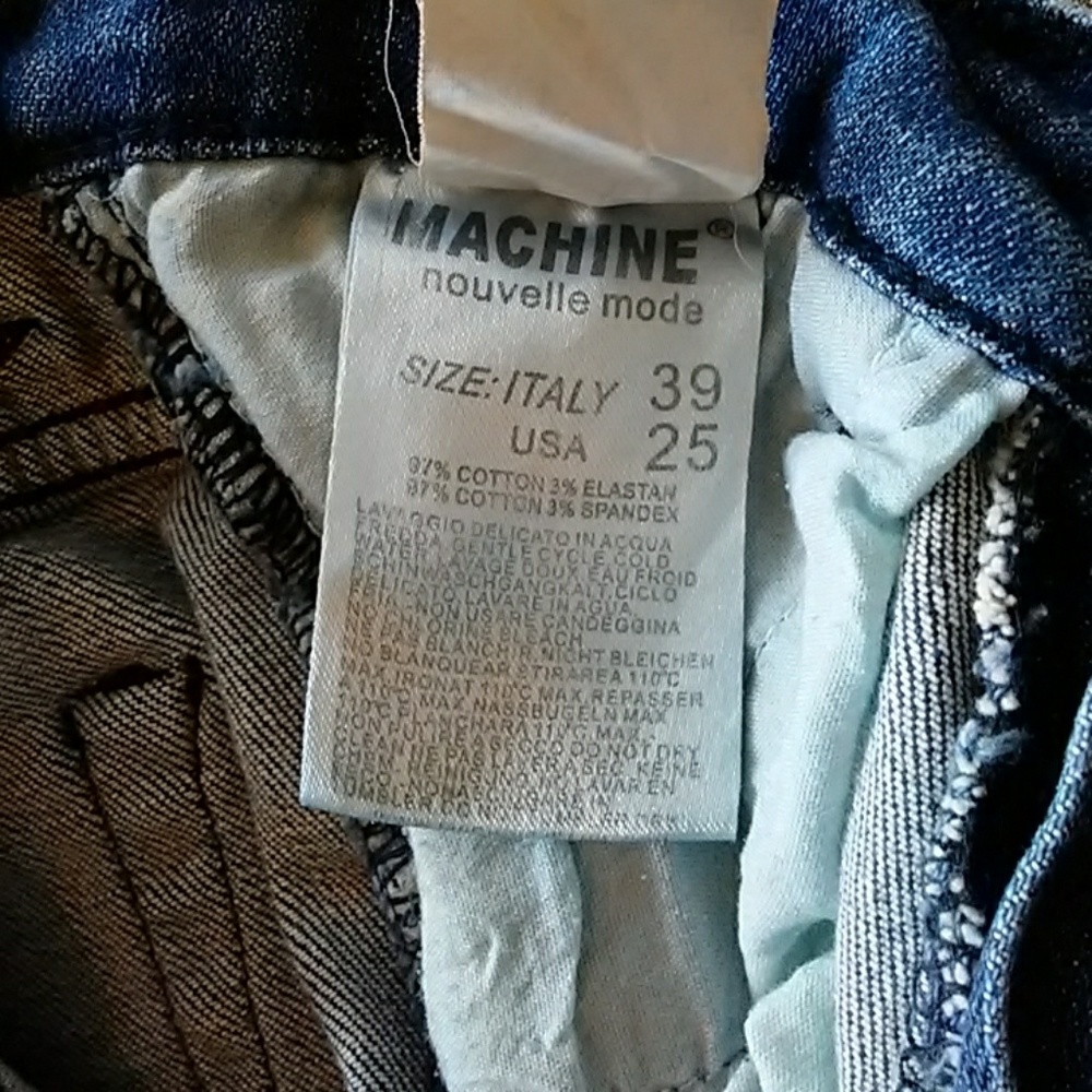 Machine Acid Washed Distressed Jeans - Picture 6 of 8